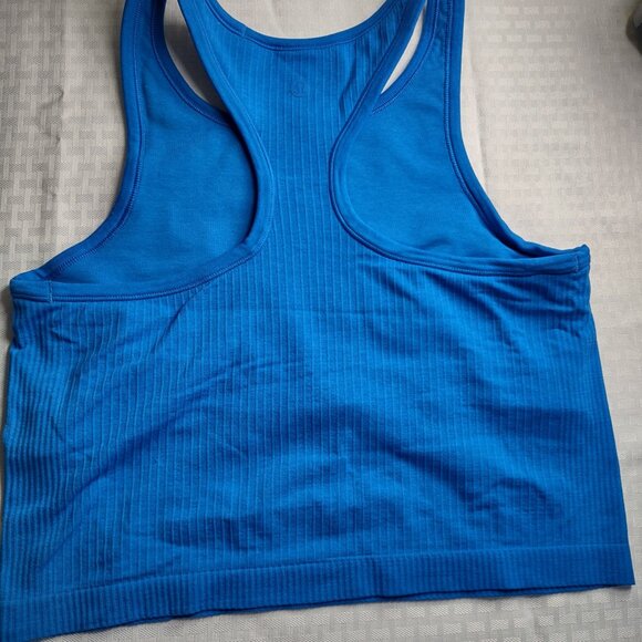 Lululemon Ribbed Racerback Tank – Blue Size 10 - Picture 2 of 6